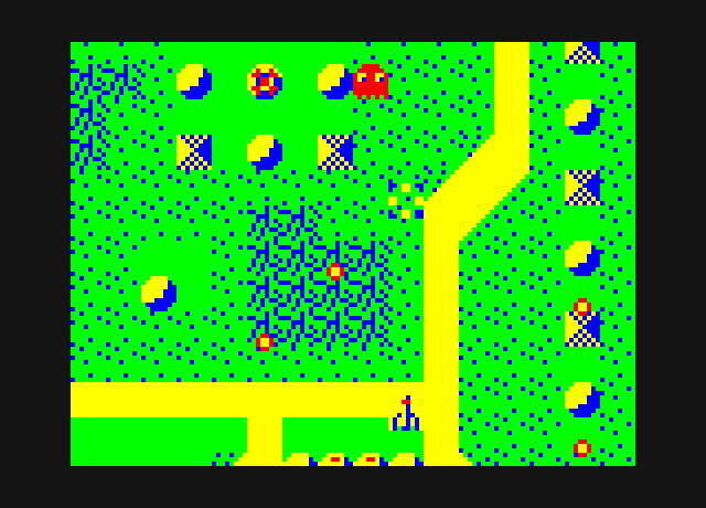 Xevious PC-6000 Series Screenshot: Enemies attacking!