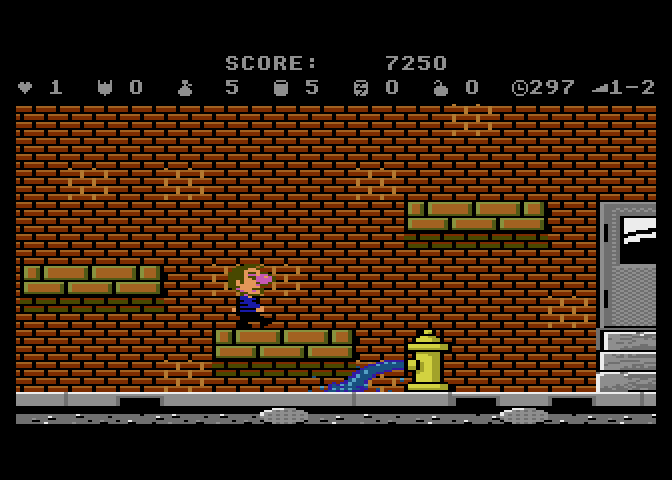 Scrapyard Dog Atari 7800 Screenshot: The start of World 1, Level 2...
