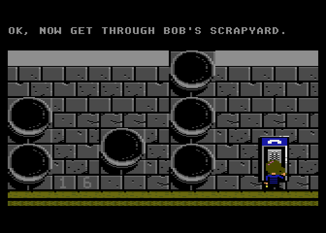 Scrapyard Dog Atari 7800 Screenshot: Made it to the end, now for the next level!
