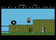 Scrapyard Dog for Atari 7800 - Be sure to avoid those giant tires!