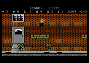 Scrapyard Dog for Atari 7800 - Use platforms to jump over enemies...