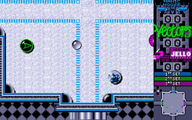 Projectyle Amiga Screenshot: Each player is represented by a different icon matching the team logo.