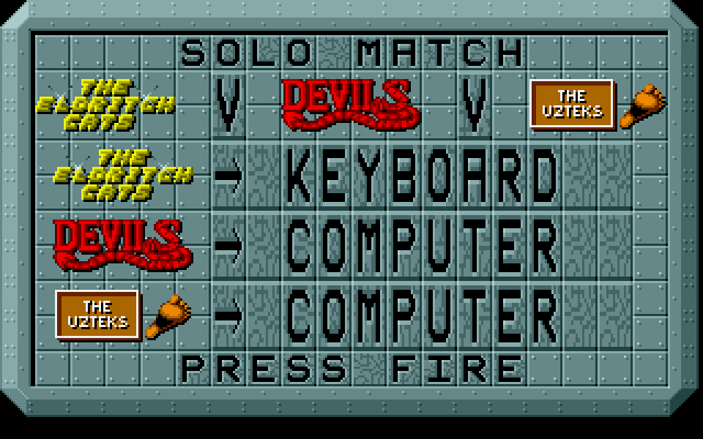 Projectyle Amiga Screenshot: Starting a solo match.