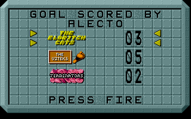 Projectyle Amiga Screenshot: Goal scored!