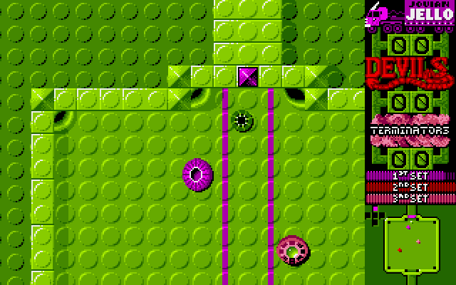 Projectyle Amiga Screenshot: The tunnel leading to the upper field goal.