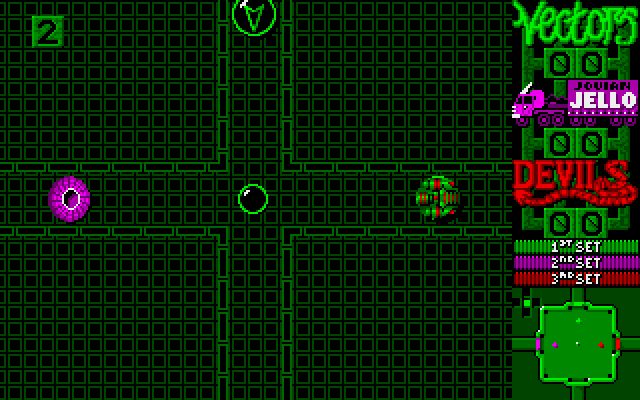 Projectyle Amiga Screenshot: Starting a game on the Vectors home field.