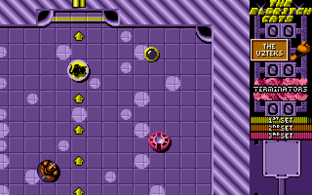 Projectyle Amiga Screenshot: Near one of the player's goals.