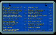 Projectyle for Amiga - Game options.