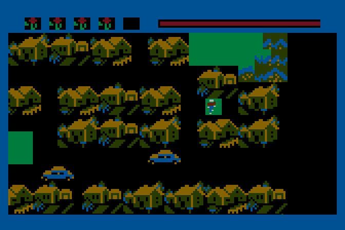 E.T. Phone Home! Atari 8-bit Screenshot: The game starts here.