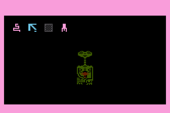 E.T. Phone Home! Atari 8-bit Screenshot: Here's the items E.T. is looking for...