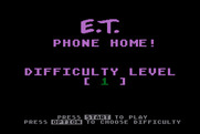 E.T. Phone Home! for Atari 8-bit - Setting difficulty level.