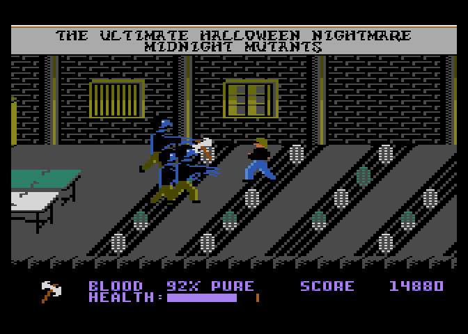 Midnight Mutants Atari 7800 Screenshot: In a secret laboratory...