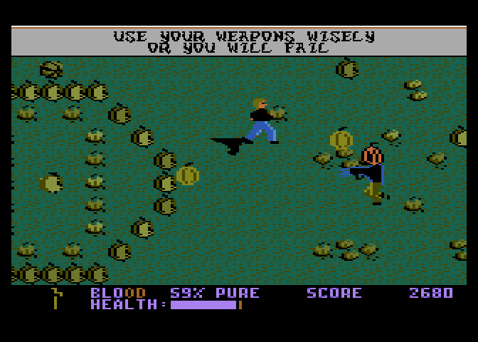 Midnight Mutants Atari 7800 Screenshot: The pumpkin patch...