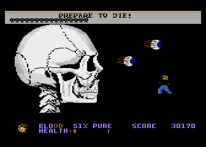 Midnight Mutants Atari 7800 Screenshot: Another end of level boss...prepare to die!