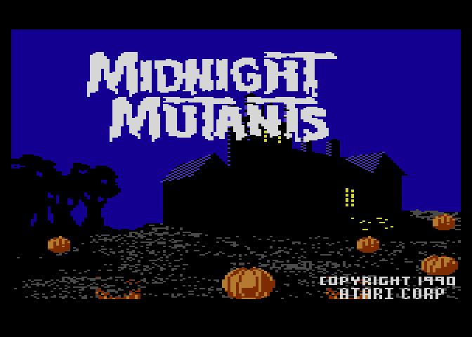 Midnight Mutants Atari 7800 Screenshot: Title screen.