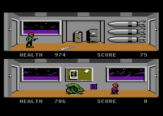 Xenophobe Atari 7800 Screenshot: Two player game start.