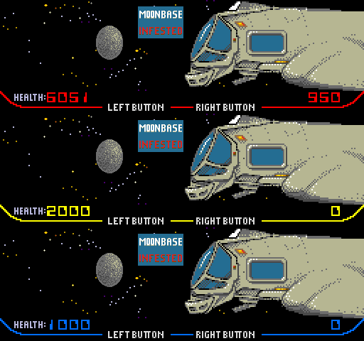Xenophobe Arcade Screenshot: On to the infested moonbase...