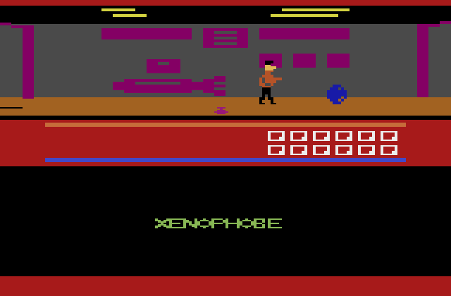 Xenophobe Atari 2600 Screenshot: Game start.