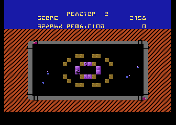 Meltdown Atari 7800 Screenshot: Reactor 2 almost complete...