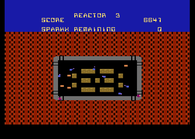 Meltdown Atari 7800 Screenshot: Almost a meltdown!