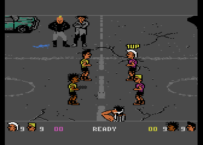 BasketBrawl Atari 7800 Screenshot: Game start.