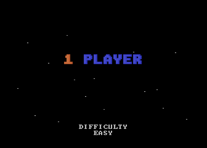 Planet Smashers Atari 7800 Screenshot: Ready player 1?