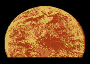 Planet Smashers for Atari 7800 - The Earth has been destroyed, and in the ending sequence flashes different colors.