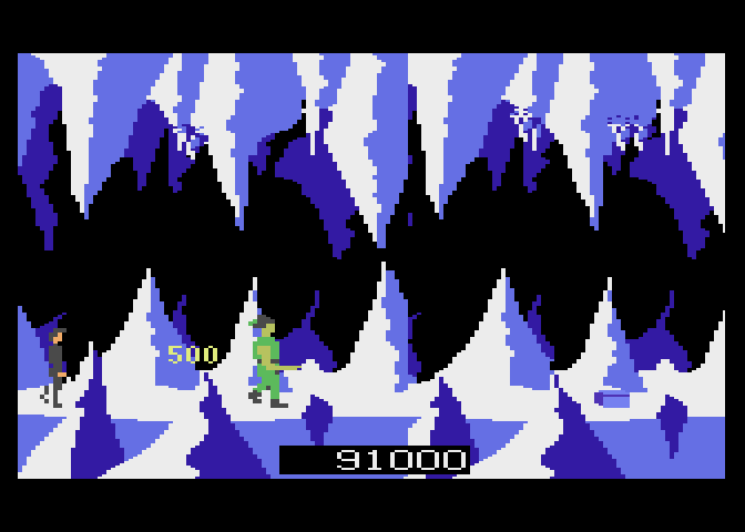 Crossbow Atari 7800 Screenshot: The ice caverns...