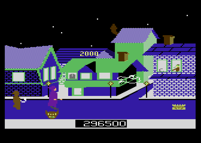 Crossbow Atari 7800 Screenshot: Be sure to shoot the ghosts and other obstacles...