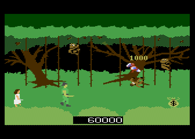 Crossbow Atari 7800 Screenshot: A deadly forrest...