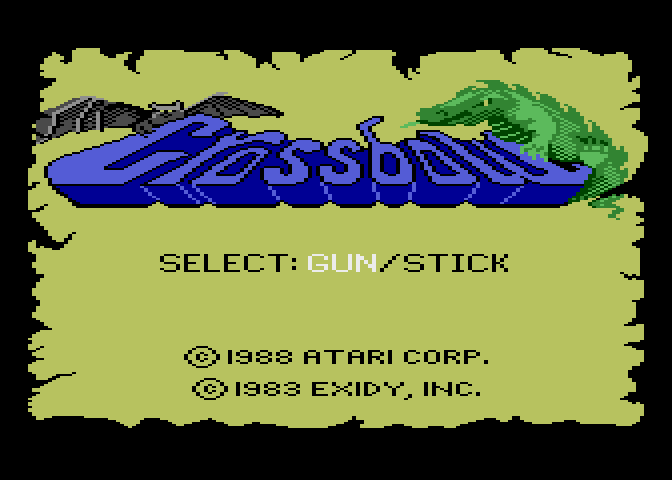 Crossbow Atari 7800 Screenshot: Title screen.