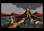 Crossbow for Atari 7800 - Shooting volcanic rocks...