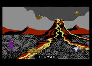 Crossbow for Atari 7800 - One of the rocks makes a handy bridge over the lava river.