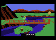 Crossbow for Atari 7800 - Don't get hit by rocks crossing this bridge!