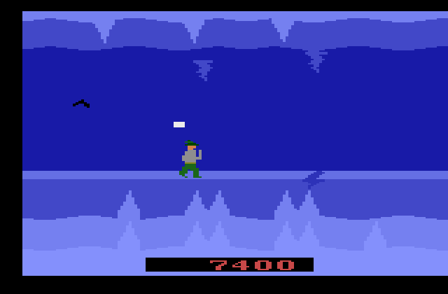 Crossbow Atari 2600 Screenshot: Entering the ice caverns.