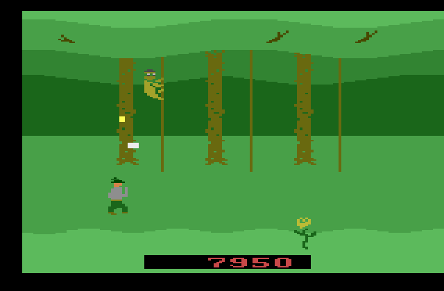 Crossbow Atari 2600 Screenshot: Entering the jungle.