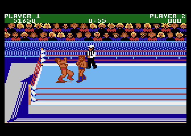 Mania Challenge Atari 7800 Screenshot: I'm hit! Don't fall over...