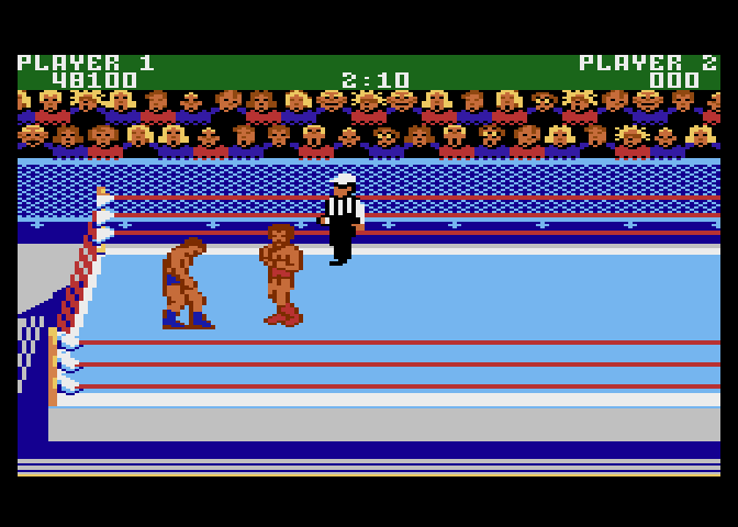 Mania Challenge Atari 7800 Screenshot: My opponent is weak, time to knock him out...