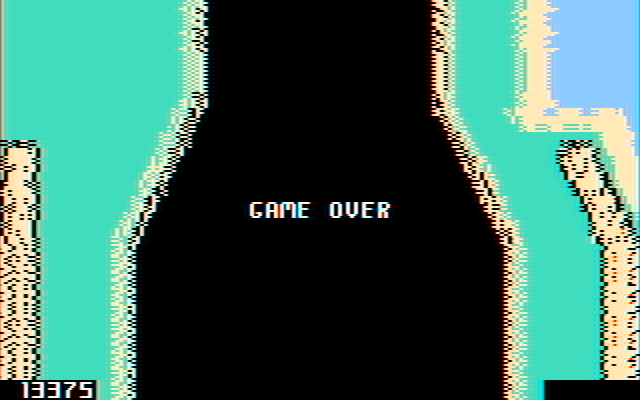 Spy Hunter IBM PC/Compatibles Screenshot: Game over.