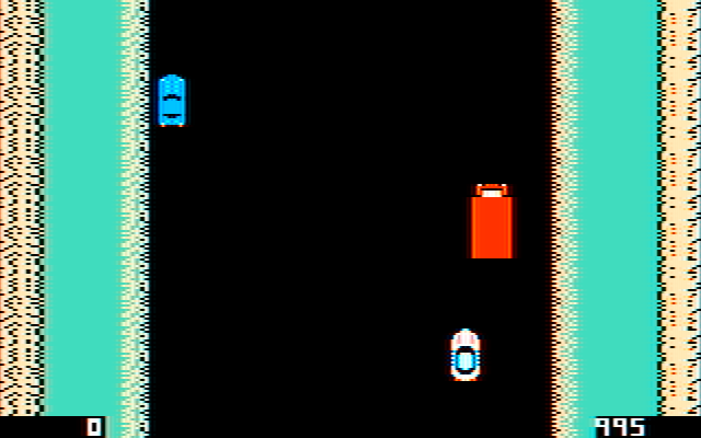 Spy Hunter IBM PC/Compatibles Screenshot: Game start.