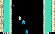 Spy Hunter for IBM PC/Compatibles - Don't let enemy cars sneak up on you...