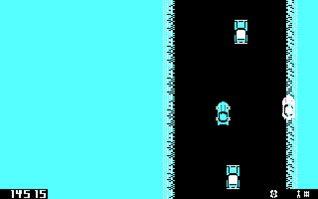 Spy Hunter IBM PC/Compatibles Screenshot: Crash!