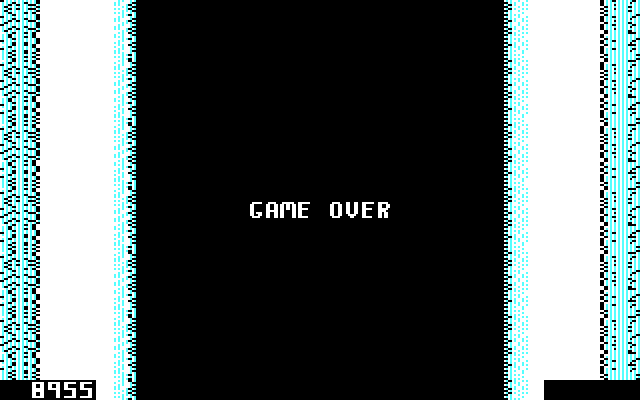 Spy Hunter IBM PC/Compatibles Screenshot: Game over.