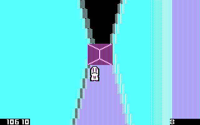 Spy Hunter IBM PC/Compatibles Screenshot: The boat house...transform your car into a boat!