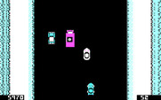 Spy Hunter for IBM PC/Compatibles - The car at the bottom of the screen has spikey wheels...don't hit it!