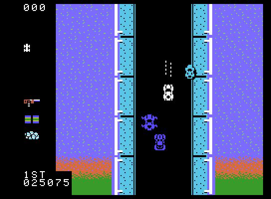 Spy Hunter ColecoVision Screenshot: Another bridge...