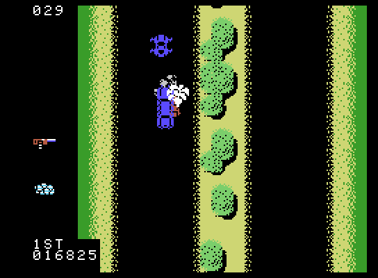 Spy Hunter ColecoVision Screenshot: Crash!