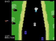 Spy Hunter for ColecoVision - Shooting an opponent...