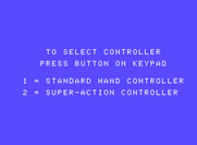 Spy Hunter for ColecoVision - Select a controller type.