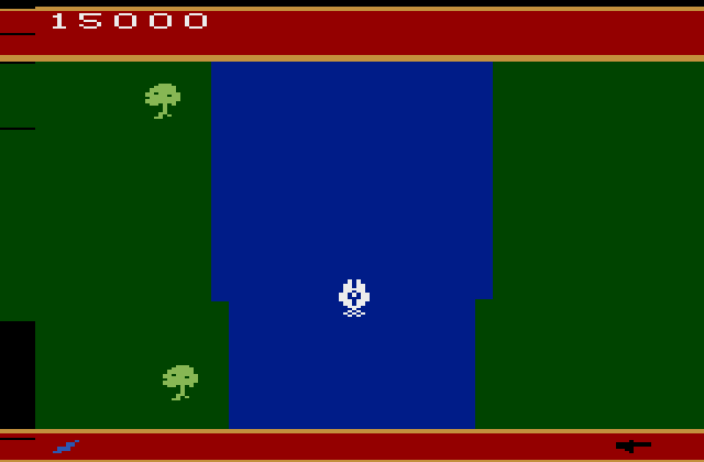 Spy Hunter Atari 2600 Screenshot: Driving the boat...